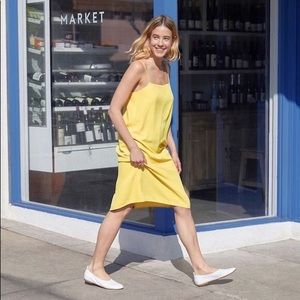 Everlane Yellow Japanese GoWeave Cami Slip Dress